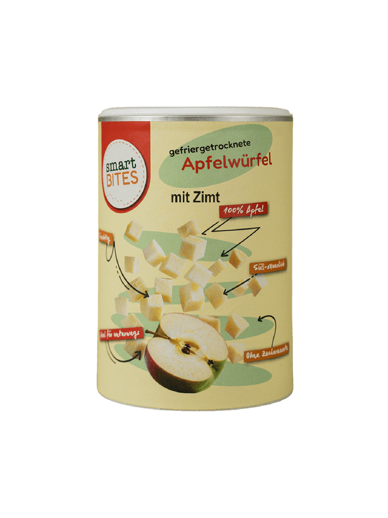 Gefriergetrocknete Apfelwürfel Zimt